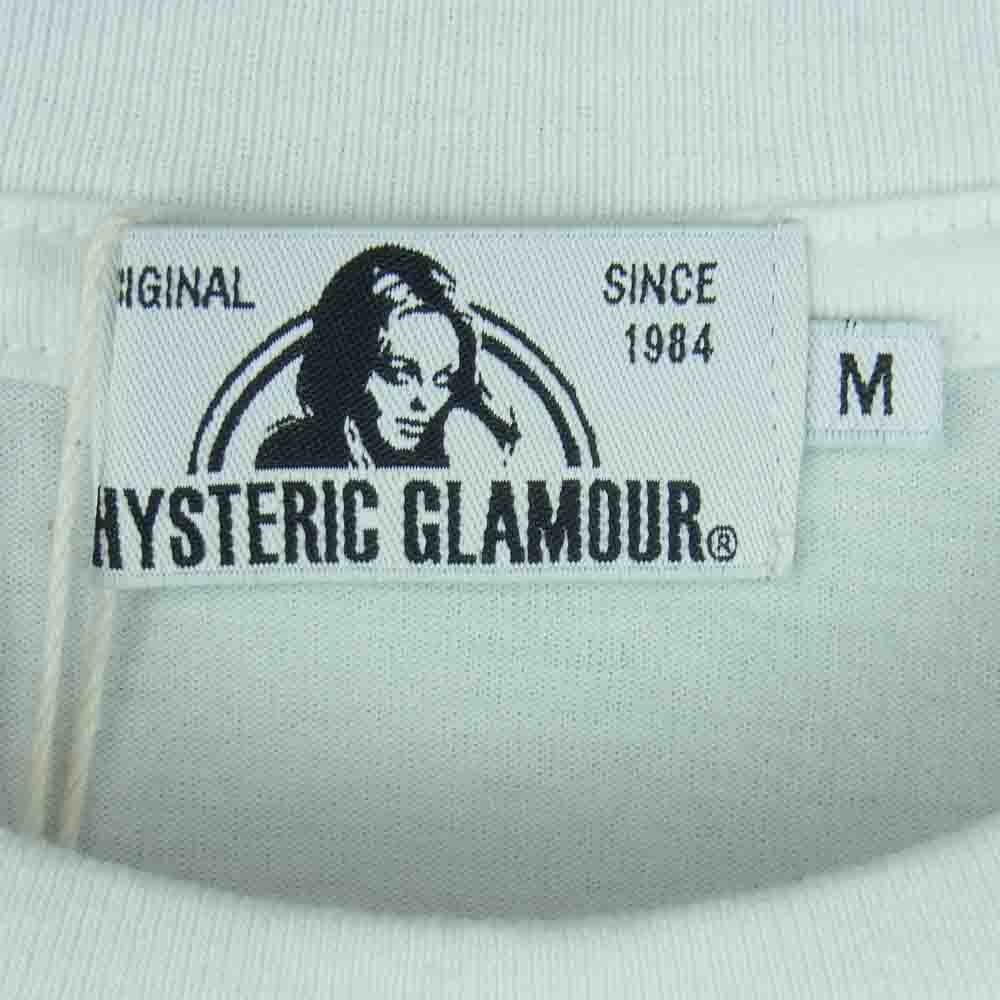 HYSTERIC GLAMOUR ヒステリックグラマー 02211CT30 THE HYS CLUB ヒスクラブ ガールプリント 半袖 Tシャツ ホワイト系 M【新古品】【未使用】【中古】