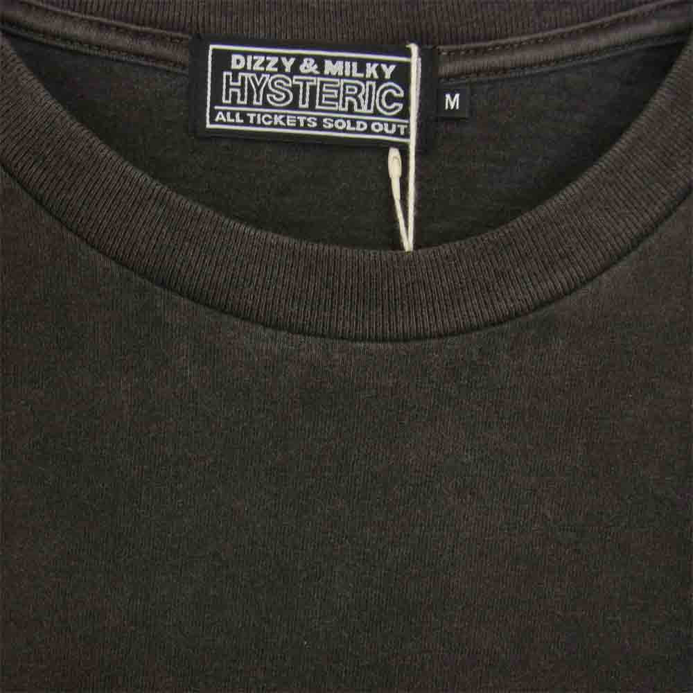 HYSTERIC GLAMOUR ヒステリックグラマー 02213CT02 EASY WEEKEND イージーウィークエンド ガーメントダイ ガールプリント Tシャツ グレー系 M【新古品】【未使用】【中古】