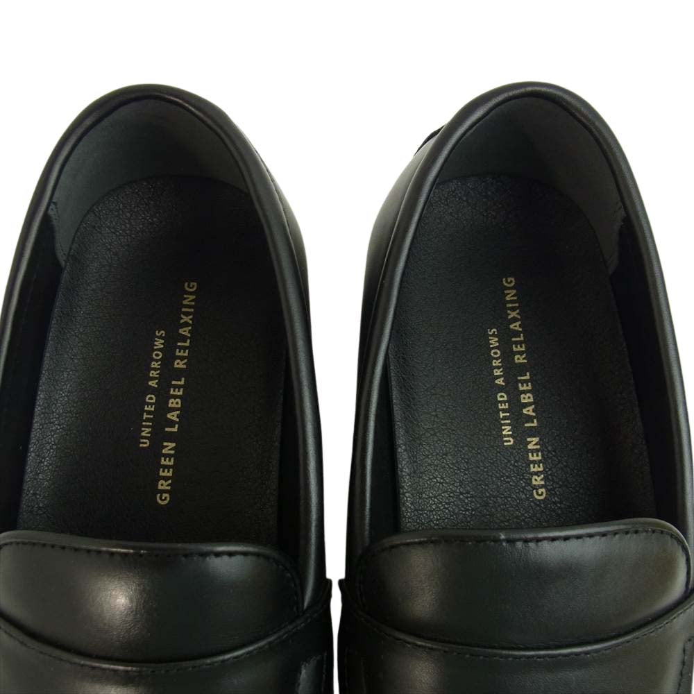 UNITED ARROWS ユナイテッドアローズ green label relaxing グリーンレーベルリラクシング SC GLR レザー ローファー V2  ブラック系 25cm【中古】
