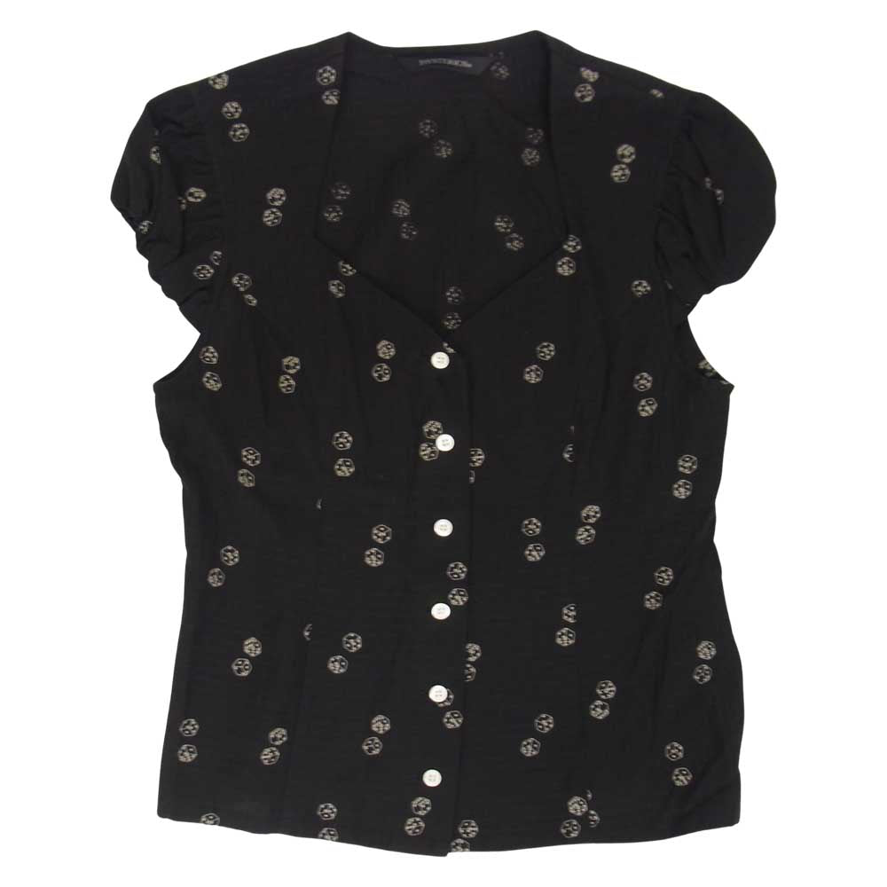 HYSTERIC GLAMOUR ヒステリックグラマー 0522AH01 HYSTERICS ヒステリックス パフスリーブ サイコロ柄 カットソー ブラック系 FREE【中古】
