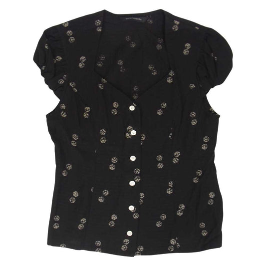 HYSTERIC GLAMOUR ヒステリックグラマー 0522AH01 HYSTERICS ヒステリックス パフスリーブ サイコロ柄 カットソー ブラック系 FREE【中古】