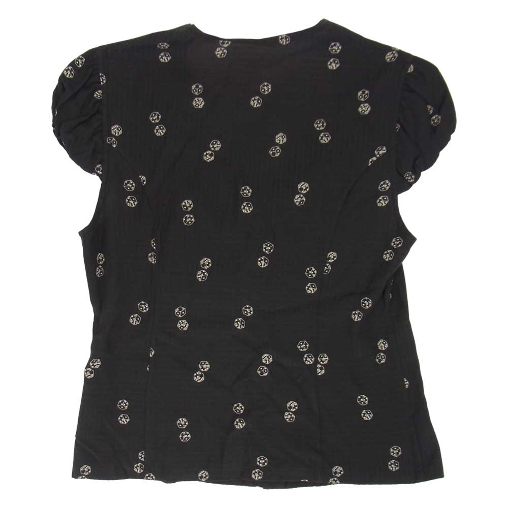 HYSTERIC GLAMOUR ヒステリックグラマー 0522AH01 HYSTERICS ヒステリックス パフスリーブ サイコロ柄 カットソー ブラック系 FREE【中古】