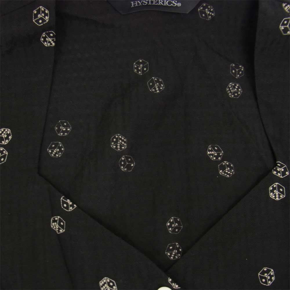 HYSTERIC GLAMOUR ヒステリックグラマー 0522AH01 HYSTERICS ヒステリックス パフスリーブ サイコロ柄 カットソー ブラック系 FREE【中古】
