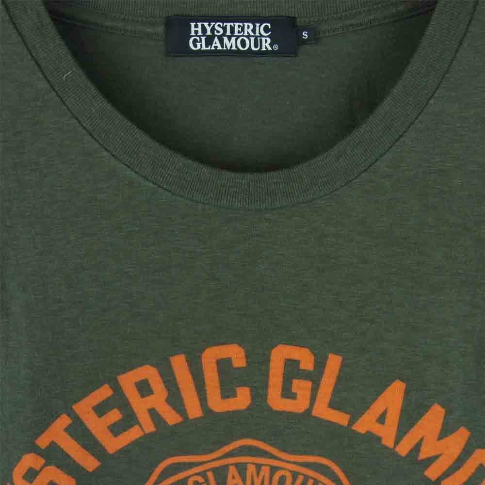 HYSTERIC GLAMOUR ヒステリックグラマー 0243CT18 ガールプリント カットソー 半袖 Tシャツ カーキ系 S【中古】