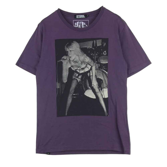 HYSTERIC GLAMOUR ヒステリックグラマー 0214CT08 THE RUNAWAYS ザ ランナウェイズ プリント 半袖 Tシャツ パープル系 S【中古】