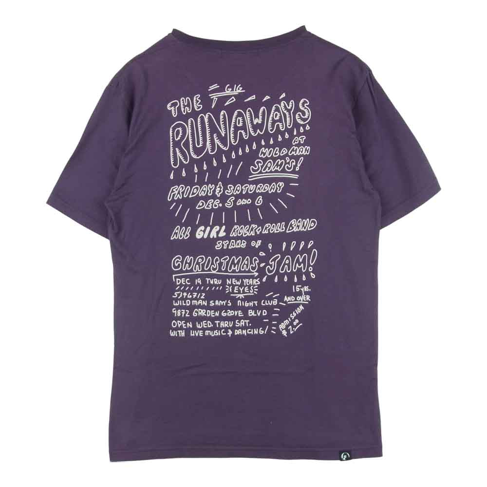 HYSTERIC GLAMOUR ヒステリックグラマー 0214CT08 THE RUNAWAYS ザ ランナウェイズ プリント 半袖 Tシャツ パープル系 S【中古】