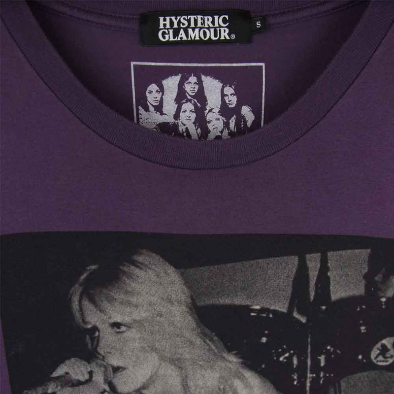 HYSTERIC GLAMOUR ヒステリックグラマー 0214CT08 THE RUNAWAYS ザ ランナウェイズ プリント 半袖 Tシャツ パープル系 S【中古】