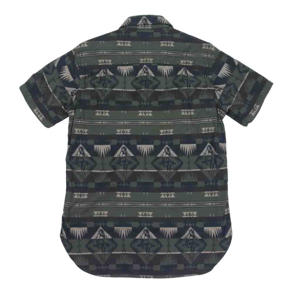 HYSTERIC GLAMOUR ヒステリックグラマー 0261AH07 ネイティブ柄 ガール ワッペン 半袖 シャツ カーキ系 S【中古】