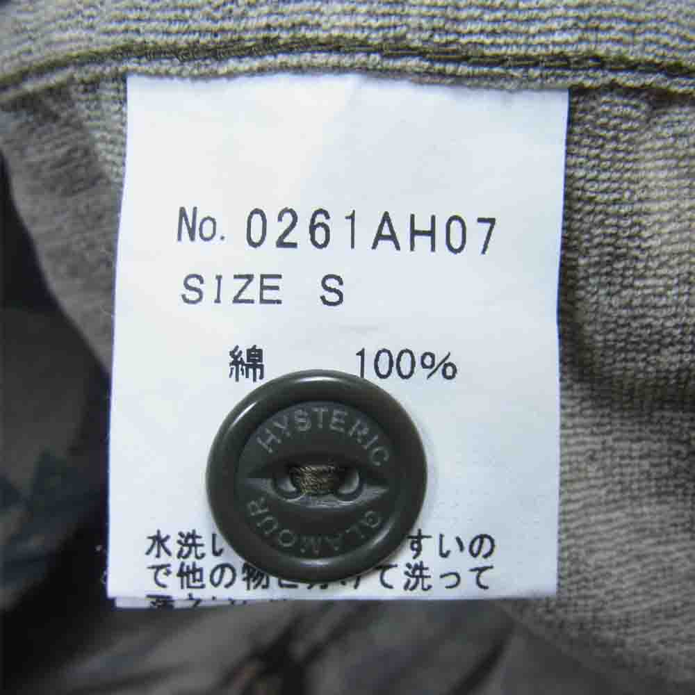 HYSTERIC GLAMOUR ヒステリックグラマー 0261AH07 ネイティブ柄 ガール ワッペン 半袖 シャツ カーキ系 S【中古】