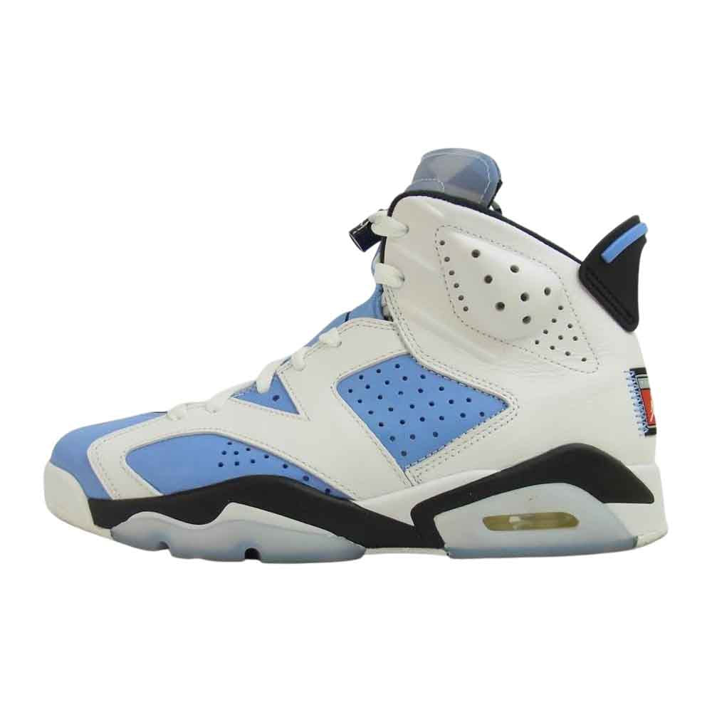 NIKE ナイキ CT8529-410 AIR JORDAN 6 RETRO UNC University Blue エア ジョーダン 6 レトロ ユニバーシティブルー 白×水色×黒系 26cm【中古】