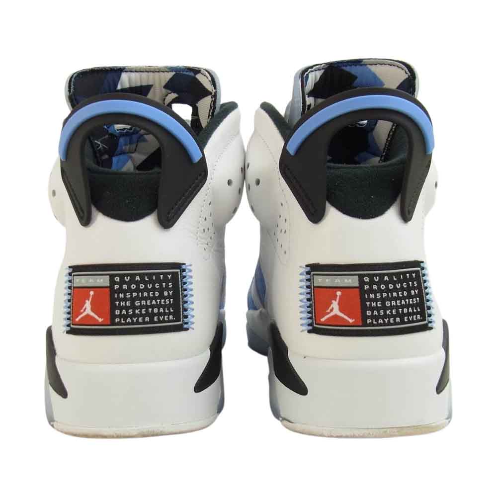 NIKE ナイキ CT8529-410 AIR JORDAN 6 RETRO UNC University Blue エア ジョーダン 6 レトロ ユニバーシティブルー 白×水色×黒系 26cm【中古】