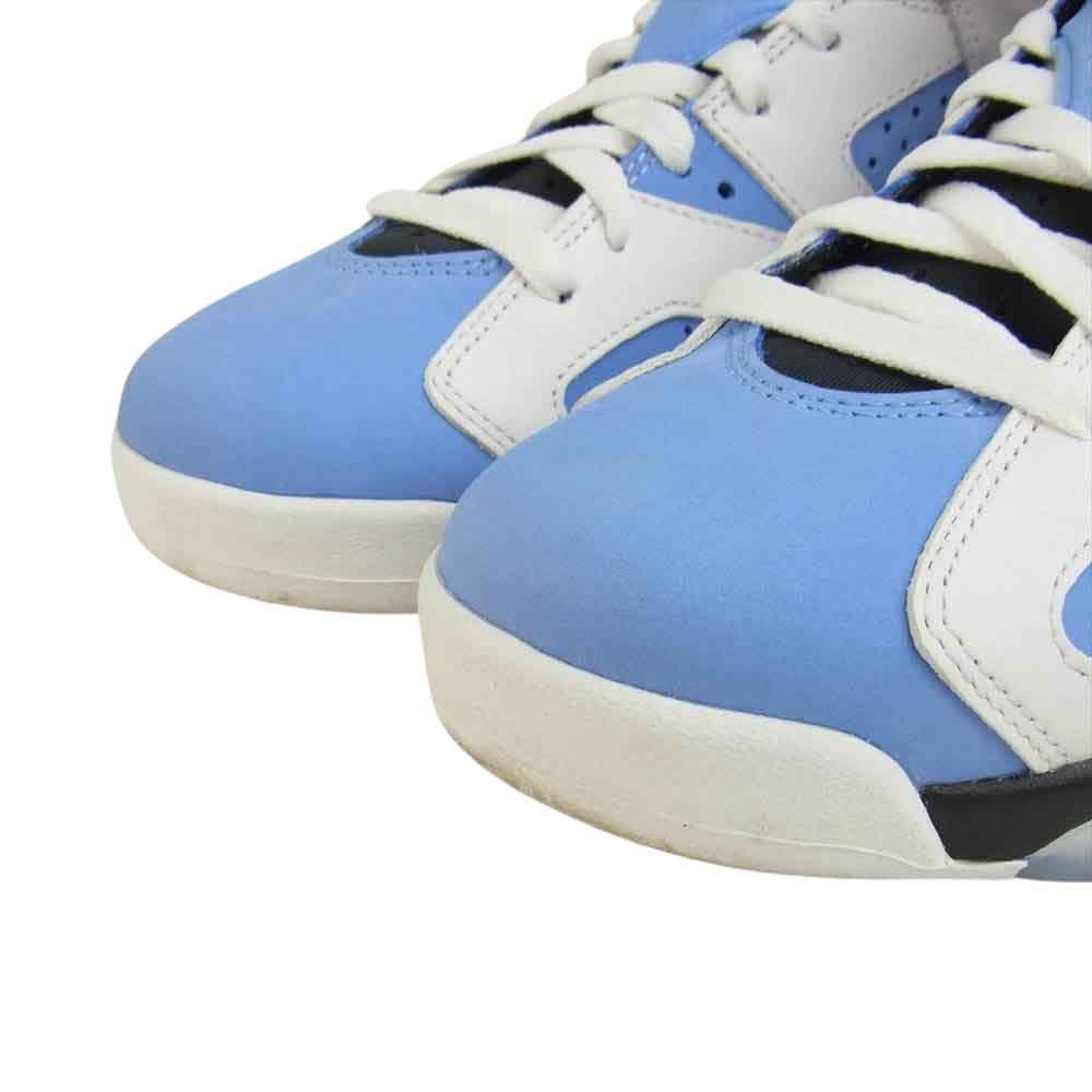 NIKE ナイキ CT8529-410 AIR JORDAN 6 RETRO UNC University Blue エア ジョーダン 6 レトロ ユニバーシティブルー 白×水色×黒系 26cm【中古】