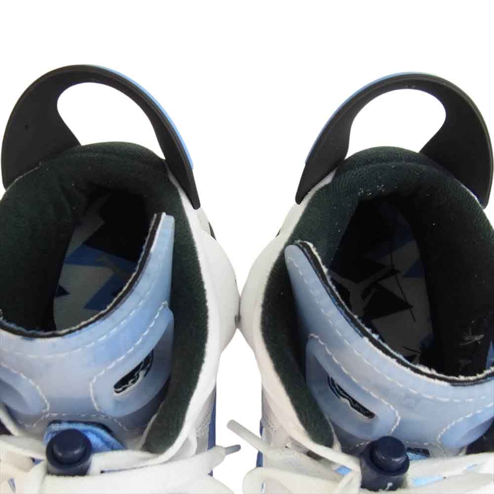 NIKE ナイキ CT8529-410 AIR JORDAN 6 RETRO UNC University Blue エア ジョーダン 6 レトロ ユニバーシティブルー 白×水色×黒系 26cm【中古】