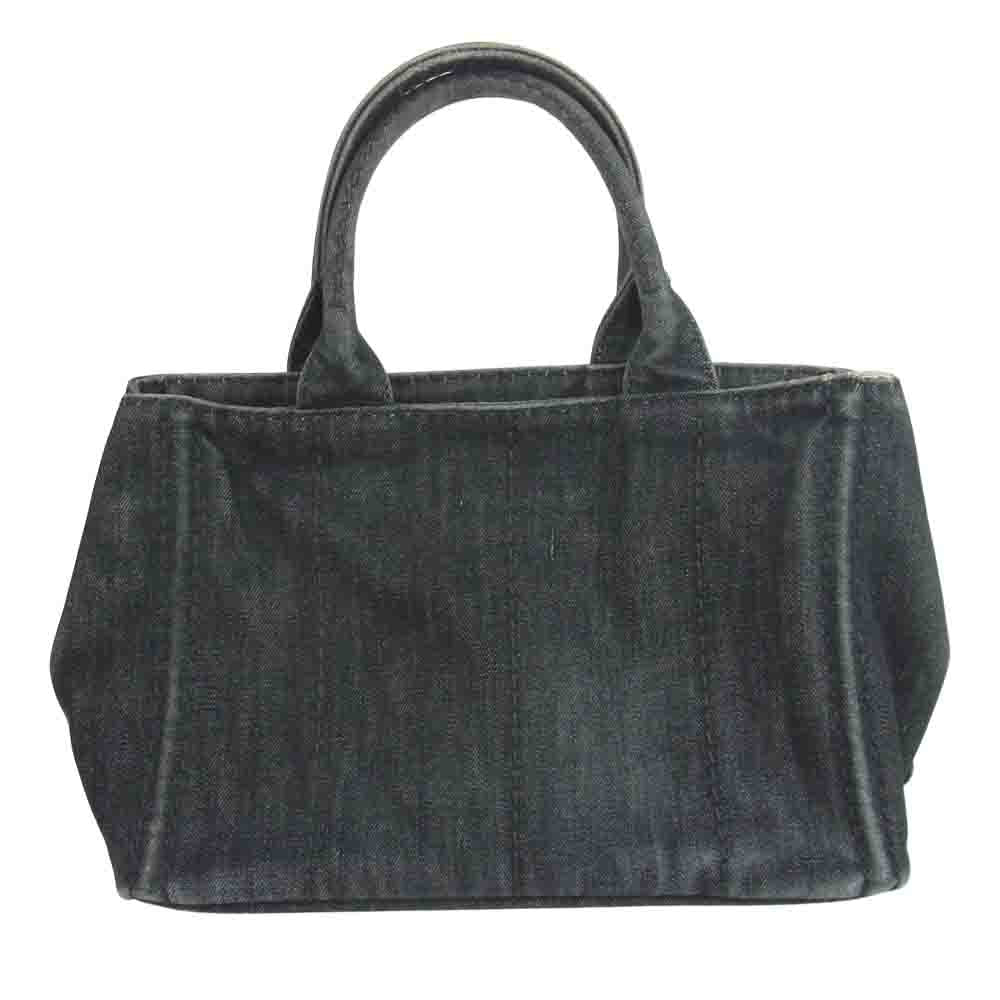PRADA プラダ CANAPA カナパ デニム トート ハンド バッグ グレー系【中古】