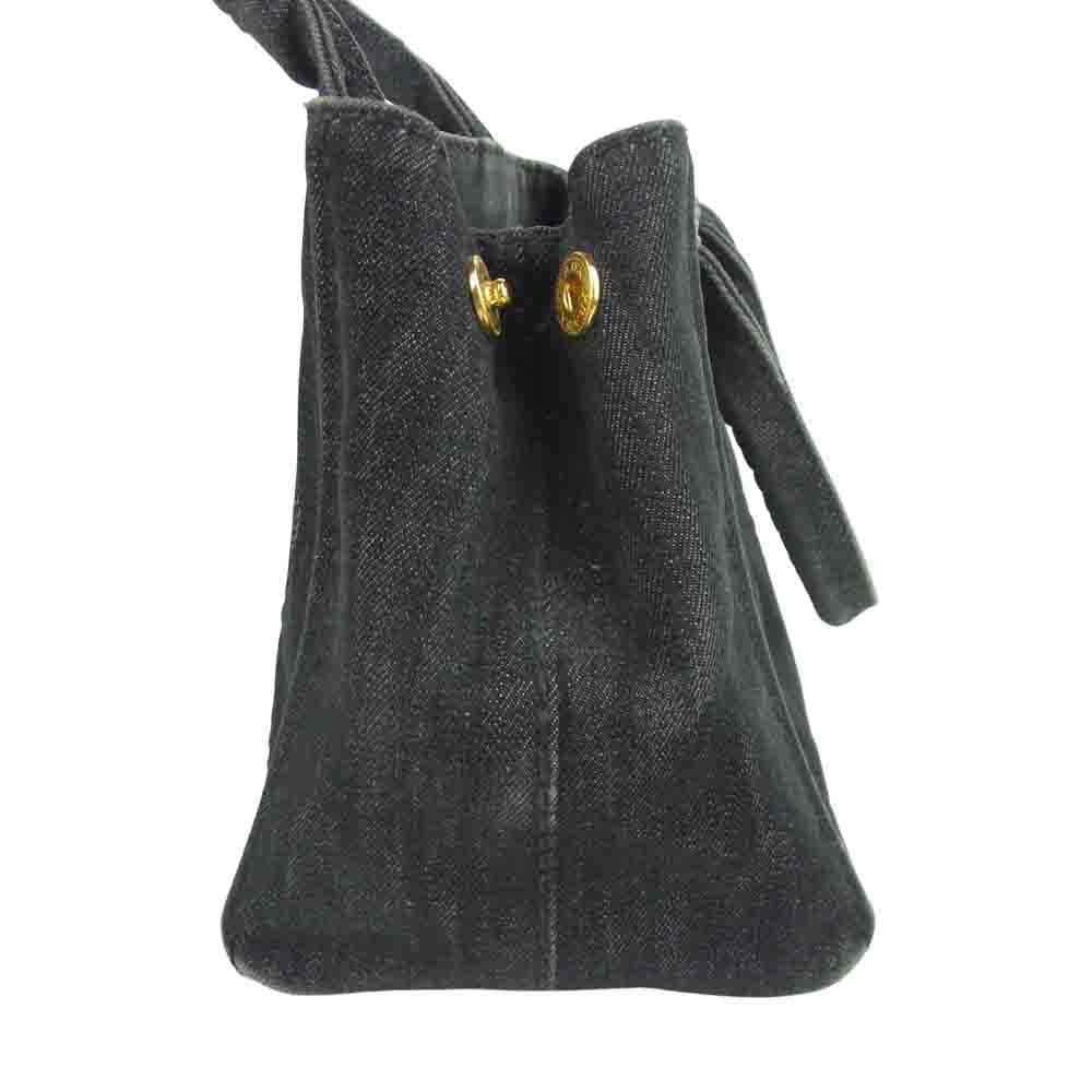 PRADA プラダ CANAPA カナパ デニム トート ハンド バッグ グレー系【中古】