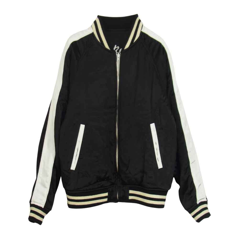 WACKO MARIA ワコマリア 16AW × WOLFS HEAD ウルフズヘッド SOUVENIOR JACKET スーベニアジャケット リバーシブル スカジャン サテン ジャケット ブラック系 M【中古】