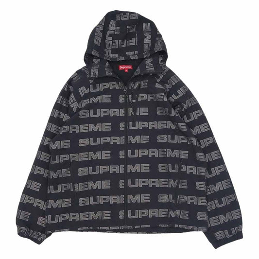 Supreme シュプリーム 21AW Logo Ripstop Hooded Track Jacket ロゴ リップストップ フーデッド トラック ジャケット ブラック系 XL【新古品】【未使用】【中古】