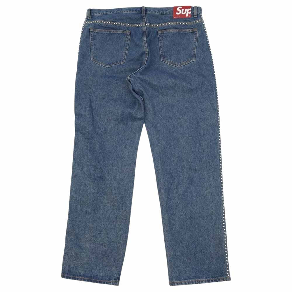 Supreme シュプリーム 22SS B.B.Simon Studded Regular Jean ビービー サイモン スタッディド レギュラー ジーンズ デニム パンツ インディゴブルー系 38【極上美品】【中古】