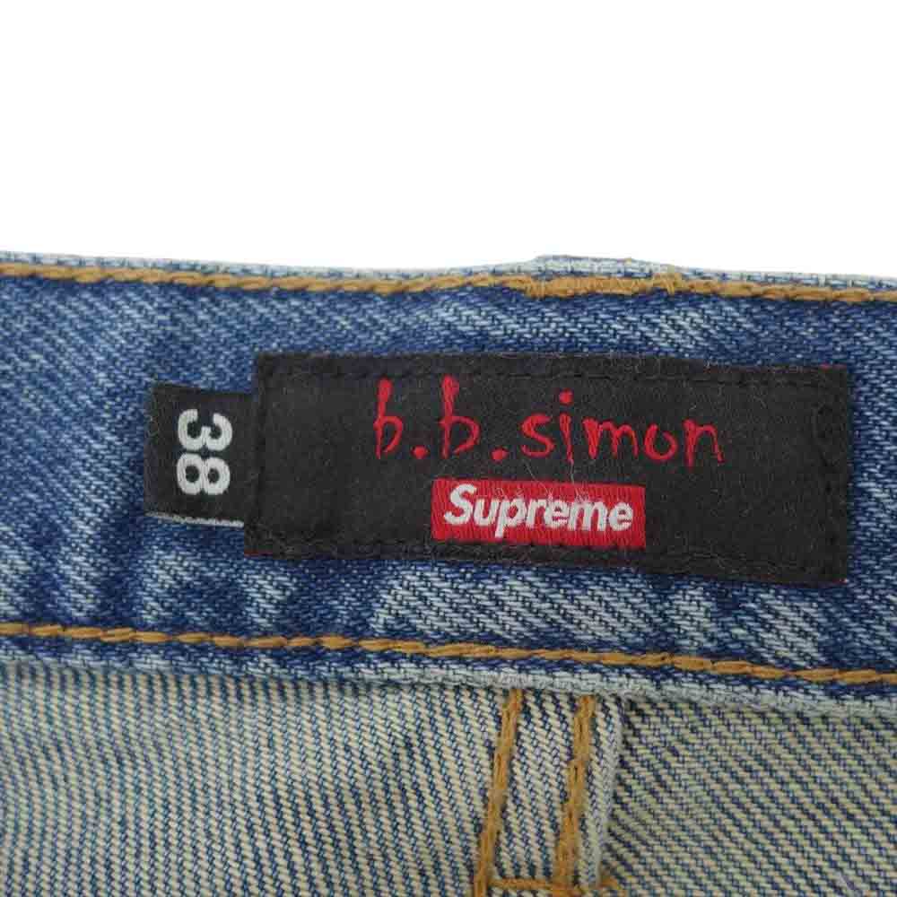 Supreme シュプリーム 22SS B.B.Simon Studded Regular Jean ビービー サイモン スタッディド レギュラー ジーンズ デニム パンツ インディゴブルー系 38【極上美品】【中古】