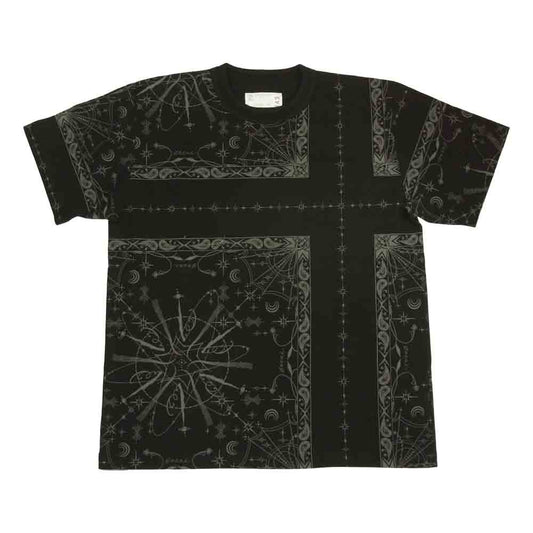 Sacai サカイ 20aw 20-02343Ｍ × Dr.Woo Bandana Print T-Shirt ドクターウー バンダナ プリント 半袖 Tシャツ ブラック系 3【新古品】【未使用】【中古】