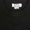 Sacai サカイ 21SS Ｍ26978 × A.P.C. アーペーセー T-Shirt kiyo ロゴ プリント サイドジップ 半袖 Tシャツ ブラック系 M【新古品】【未使用】【中古】