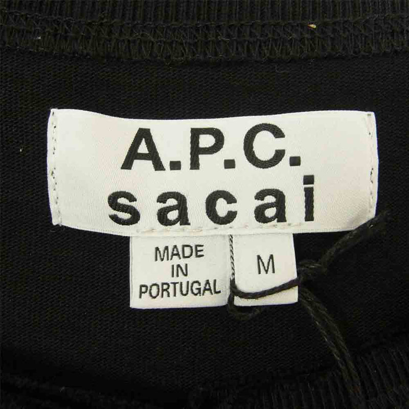 A.P.C. SACAI ロゴ Tシャツ 黒 アーペーセー サカイ Kiyo