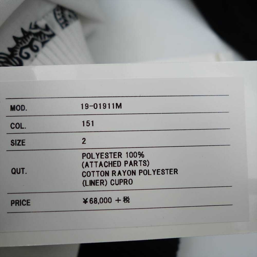 Sacai サカイ 19SS 19-01911Ｍ バンダナ柄 スカジャン ブルゾン ブラック系 ホワイト系 ２【新古品】【未使用】【中古】