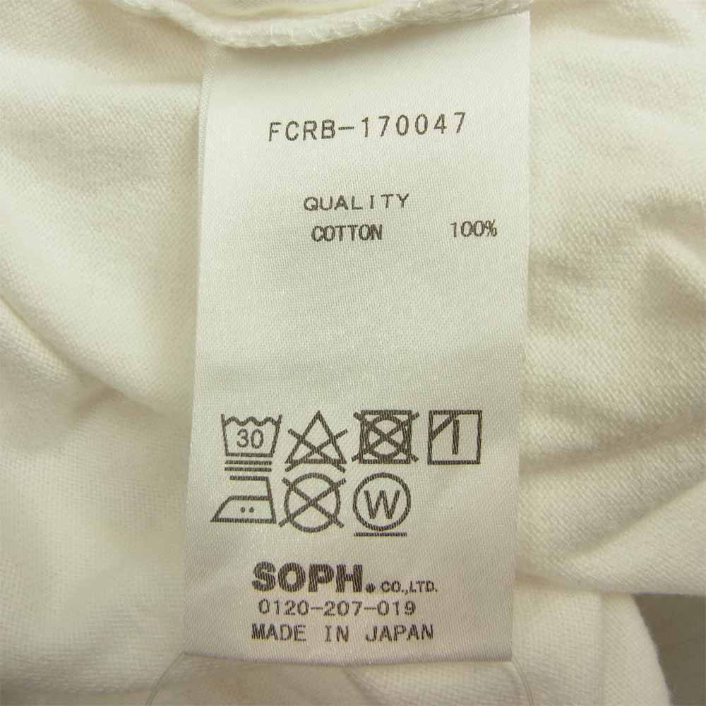 F.C.R.B. エフシーアールビー FCRB-170047 SOPH. ソフ ロゴ プリント 半袖 Tシャツ ホワイト系 L【美品】【中古】