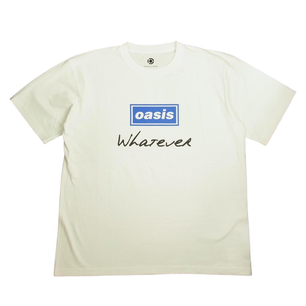 Adam et Rope' アダムエロペ oasis オアシス ロゴ プリント 半袖 Tシャツ ホワイト系 LL【美品】【中古】