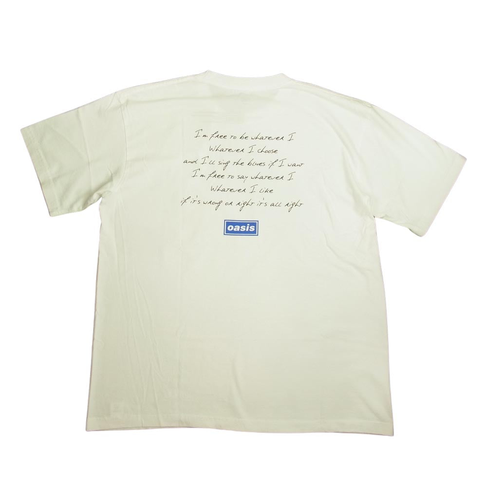 Adam et Rope' アダムエロペ oasis オアシス ロゴ プリント 半袖 Tシャツ ホワイト系 LL【美品】【中古】