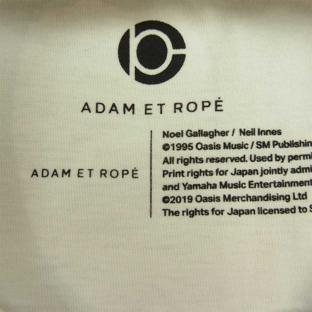 Adam et Rope' アダムエロペ oasis オアシス ロゴ プリント 半袖 Tシャツ ホワイト系 LL【美品】【中古】