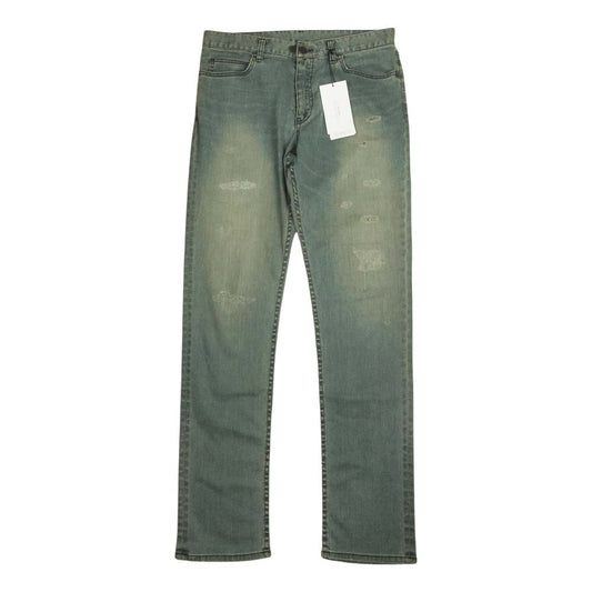 N.HOOLYWOOD エヌハリウッド 251-CP02peg Stretch denim アジャストボタン ダメージ加工 デニム スキニー パンツ グレー系 40【極上美品】【中古】