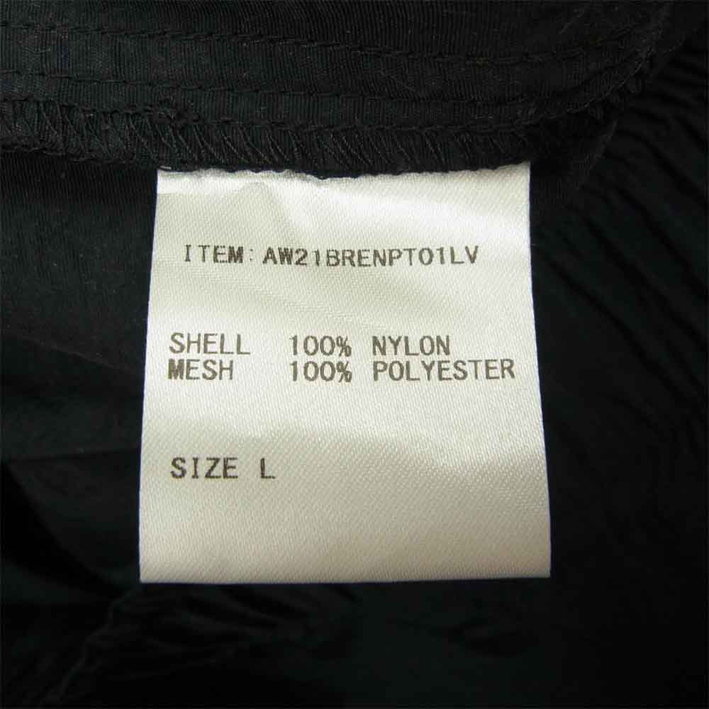 エンノイ 21AW AW21BRENPT01LV THE ENNNOY PROFESSIONAL × スタイリスト私物 Nylon Pants ナイロン ロゴ刺繍 トラック パンツ ブラック系 L【美品】【中古】