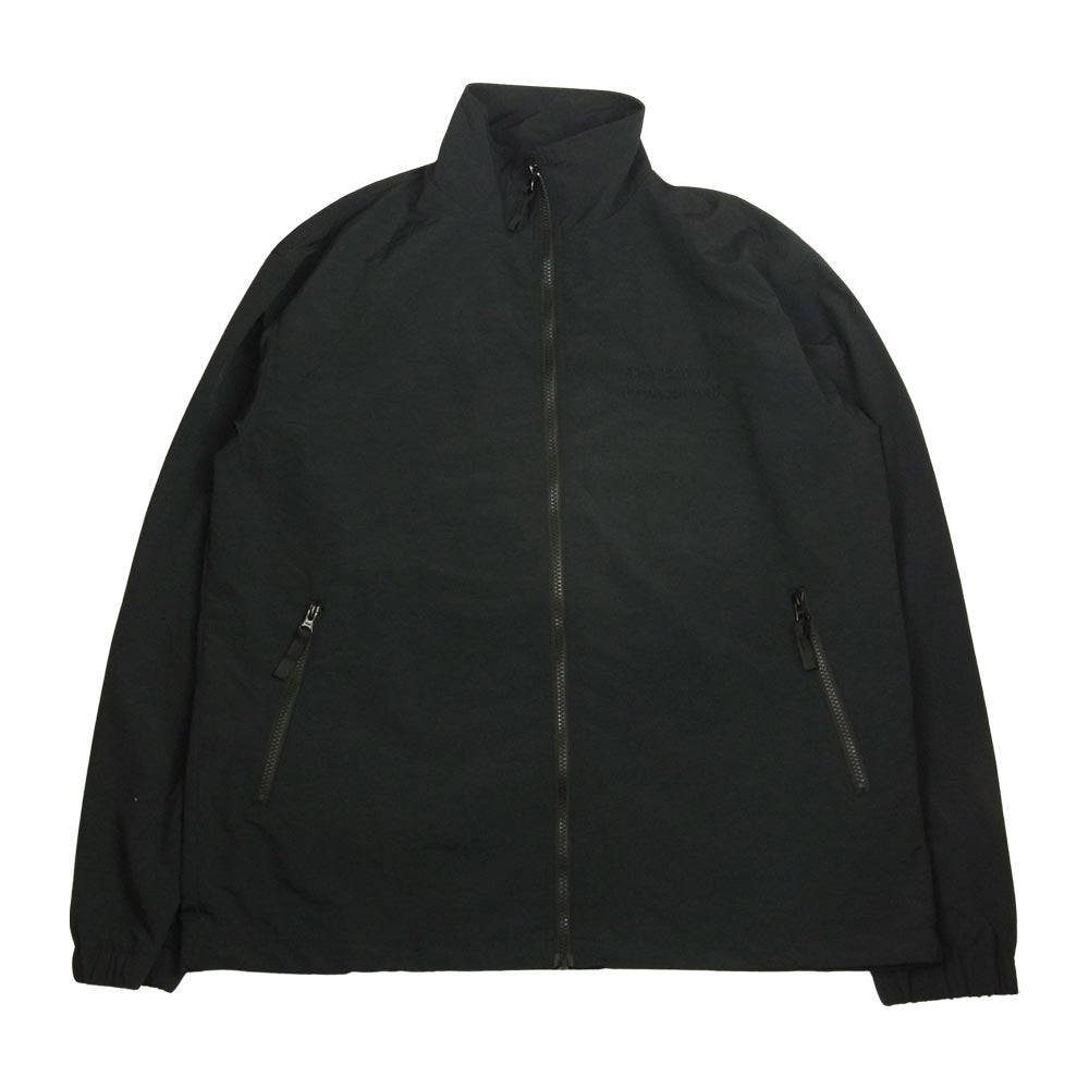 エンノイ 21AW AW21BRENJK03LV THE ENNNOY PROFESSIONAL × スタイリスト私物 Nylon Jacket ナイロン ロゴ刺繍 トラック ジャケット ブラック系 L【美品】【中古】