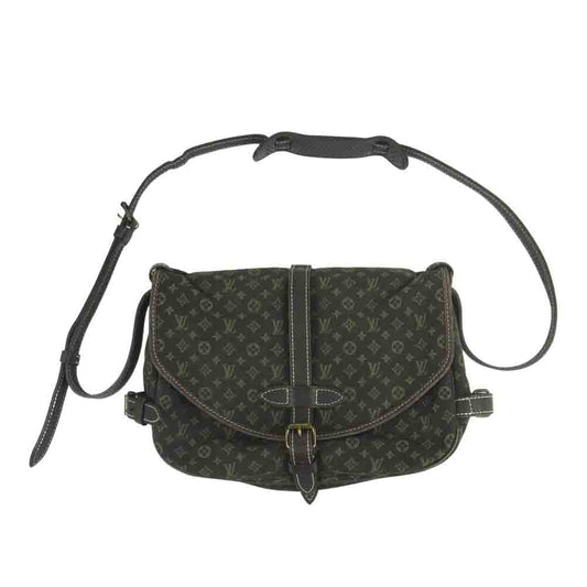 LOUIS VUITTON ルイ・ヴィトン M95227 モノグラム ミニ ラン ソミュール エベヌ ショルダー バッグ ブラウン系【中古】