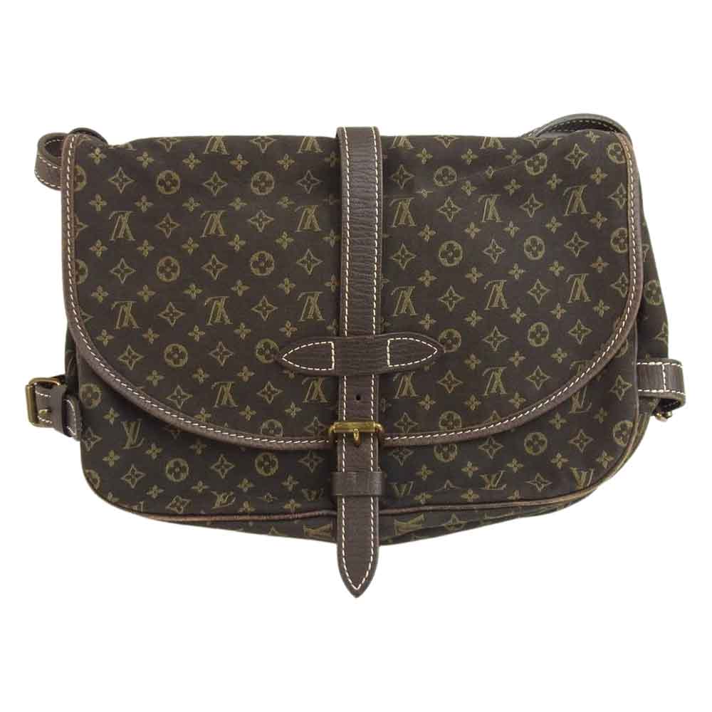 LOUIS VUITTON ルイ・ヴィトン M95227 モノグラム ミニ ラン ソミュール エベヌ ショルダー バッグ ブラウン系【中古】