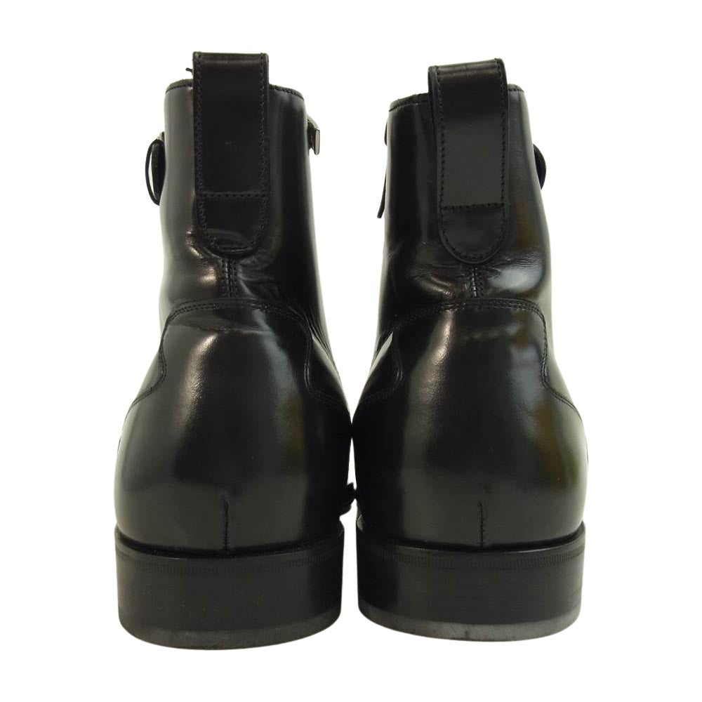 Salvatore Ferragamo サルヴァトーレフェラガモ UG5570 CYRANO サイドジップ ブーツ ブラック系 8 1/2【中古】