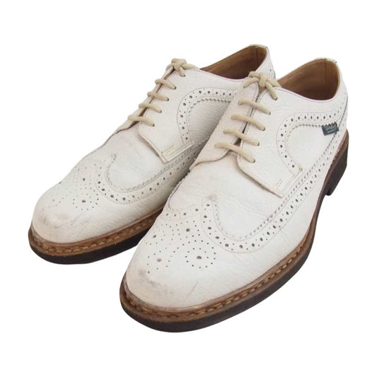 Paraboot パラブーツ × ユナイテッドアローズ 別注 SEVRIER セヴィリエ 851001 外羽根 ウイングチップ レザー シューズ ホワイト ホワイト系 7【中古】