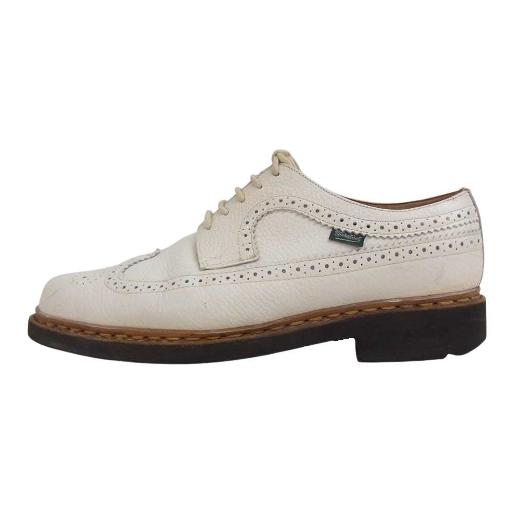 Paraboot パラブーツ × ユナイテッドアローズ 別注 SEVRIER セヴィリエ 851001 外羽根 ウイングチップ レザー シューズ ホワイト ホワイト系 7【中古】