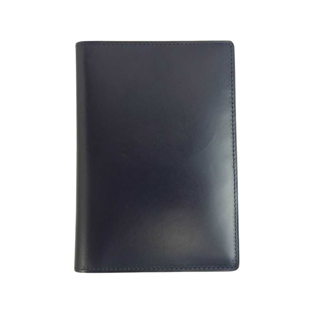 GANZO ガンゾ 57240 シンブライドル レザー カードケース ネイビー系【美品】【中古】