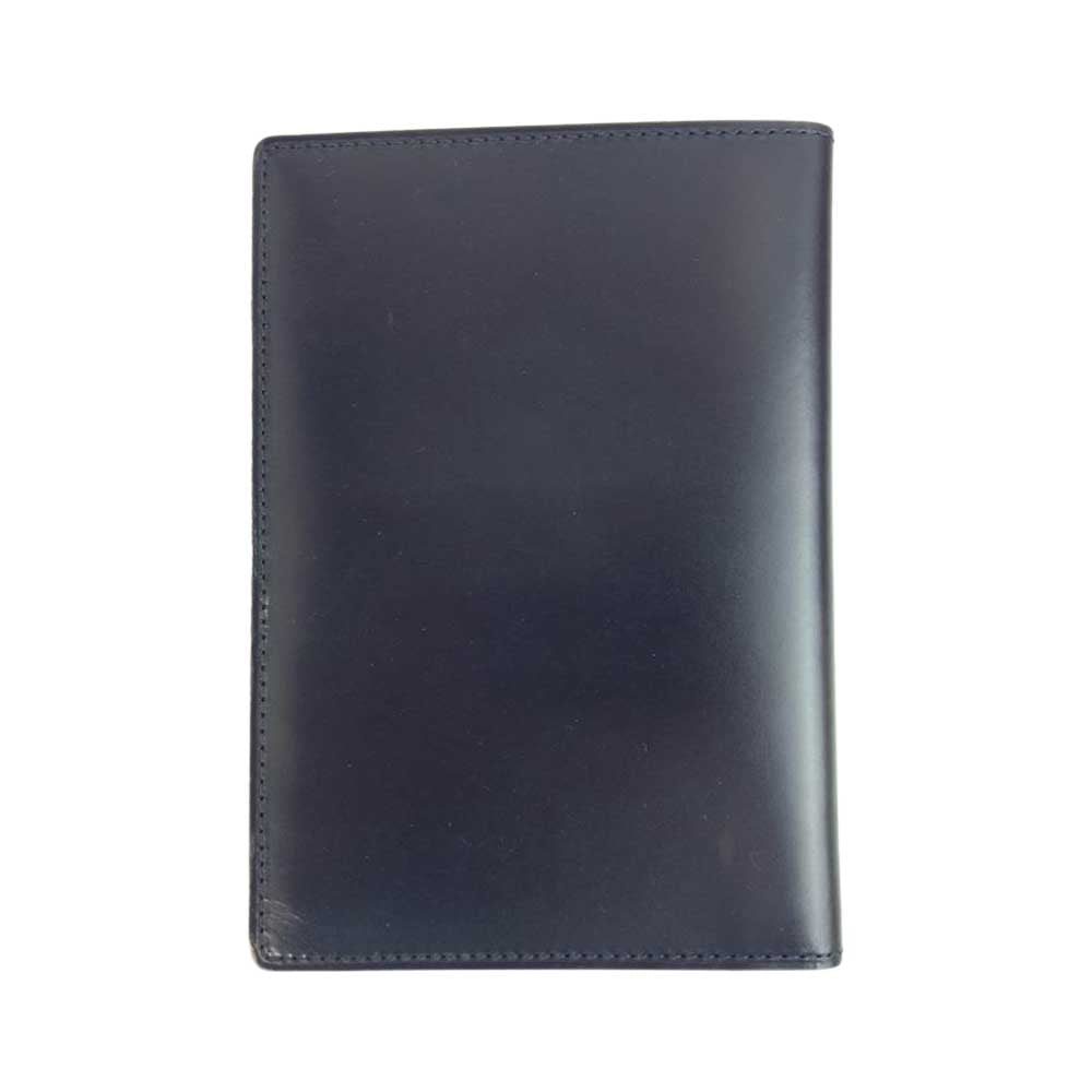 GANZO ガンゾ 57240 シンブライドル レザー カードケース ネイビー系【美品】【中古】