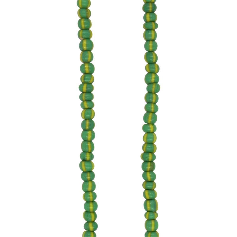 ブランド不明 ベネチアン カンネッテ ビーズ ネックレス グリーン系【中古】