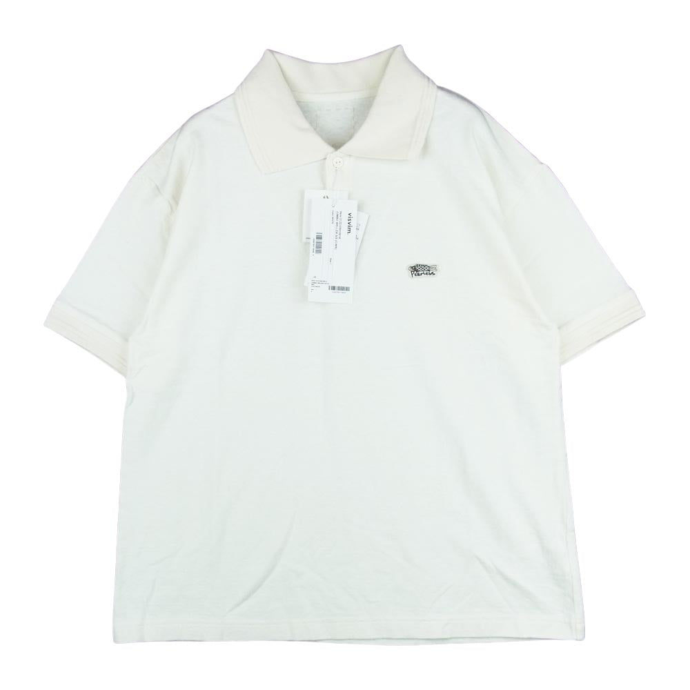 VISVIM ビズビム 122105010018 JUMBO WELLER S/S (C/WS) ジャンボ カシミヤ混 半袖 ポロシャツ オフホワイト系 1【極上美品】【中古】