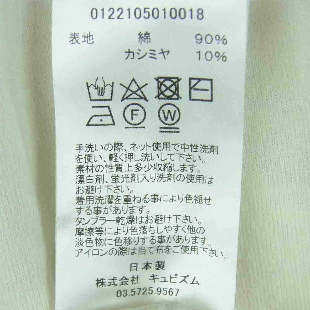 VISVIM ビズビム 122105010018 JUMBO WELLER S/S (C/WS) ジャンボ カシミヤ混 半袖 ポロシャツ オフホワイト系 1【極上美品】【中古】