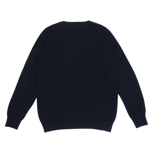 uniform experiment ユニフォームエクスペリメント UE-091033 PRESHRUNK WOOL STAR PATTERN V NECK KNIT バック スター Vネック ニット セーター ブラック系 3【中古】