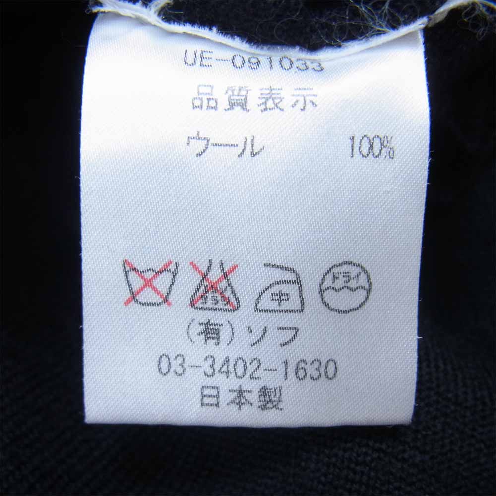 uniform experiment ユニフォームエクスペリメント UE-091033 PRESHRUNK WOOL STAR PATTERN V NECK KNIT バック スター Vネック ニット セーター ブラック系 3【中古】