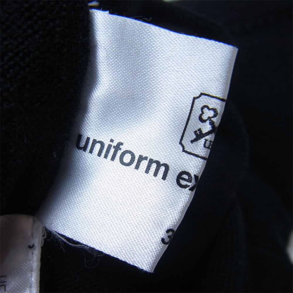 uniform experiment ユニフォームエクスペリメント UE-091033 PRESHRUNK WOOL STAR PATTERN V NECK KNIT バック スター Vネック ニット セーター ブラック系 3【中古】