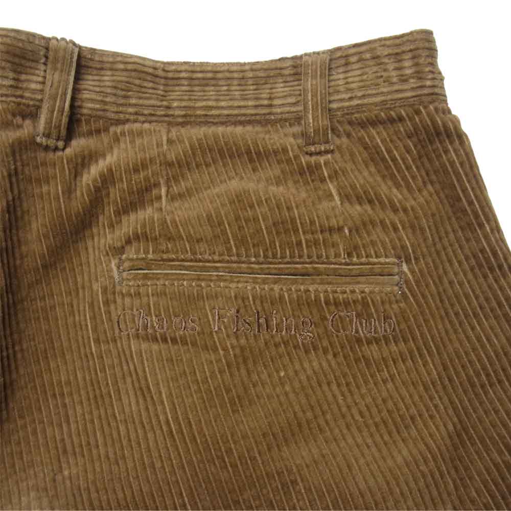 カオスフィッシングクラブ 21AW CFC21AW102 LOGO CORDUROY PANTS ロゴ コーデュロイ パンツ ブラウン系 M【中古】