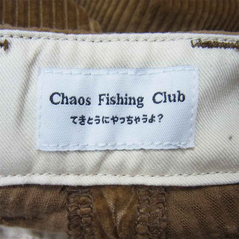 カオスフィッシングクラブ 21AW CFC21AW102 LOGO CORDUROY PANTS ロゴ コーデュロイ パンツ ブラウン系 M【中古】