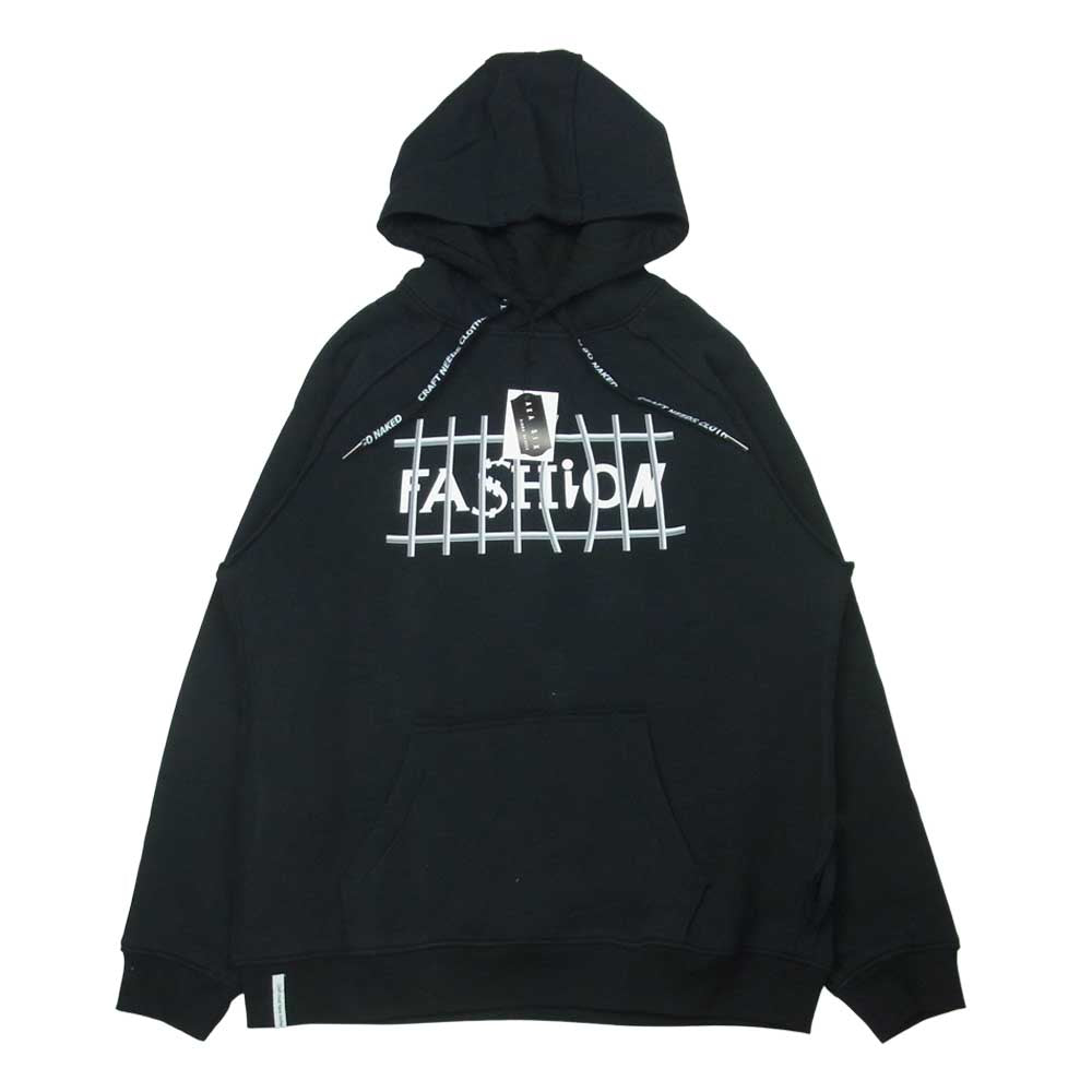 エーケーエーシックス JHB09F JUMP HOODIE FASHION ジャンプ プリント スウェット フーディ パーカー ブラック系 XXL【新古品】【未使用】【中古】